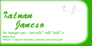 kalman jancso business card